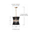 Luminaire suspendu cylindrique unique à 1 lumière avec accents de corde Bianca-1095470577