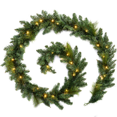 270cm Lighted Faux Garland with Lights