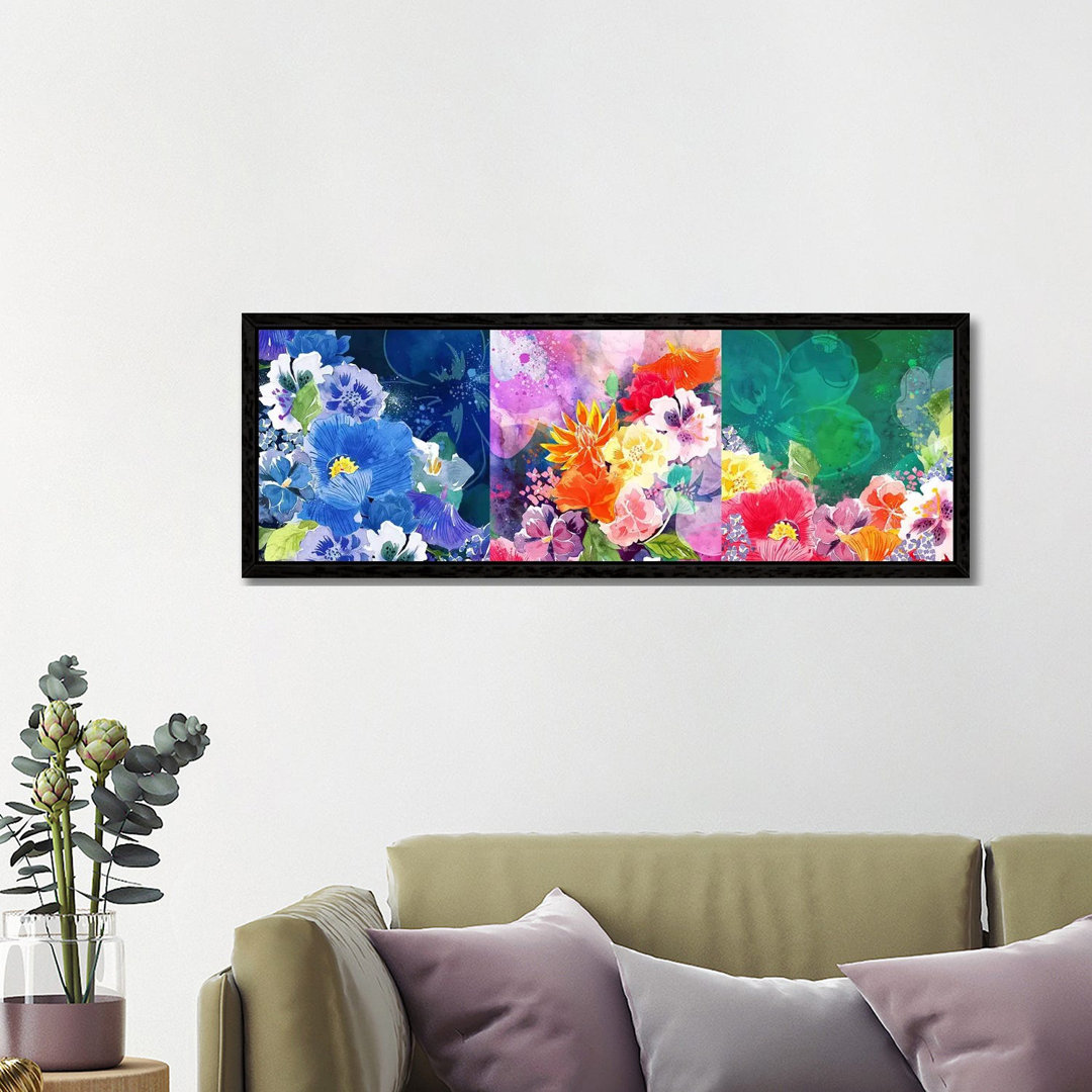 Joyous Blossoms by 5by5collective - Panoramaleinwand auf Leinwand Giclée auf Leinwand