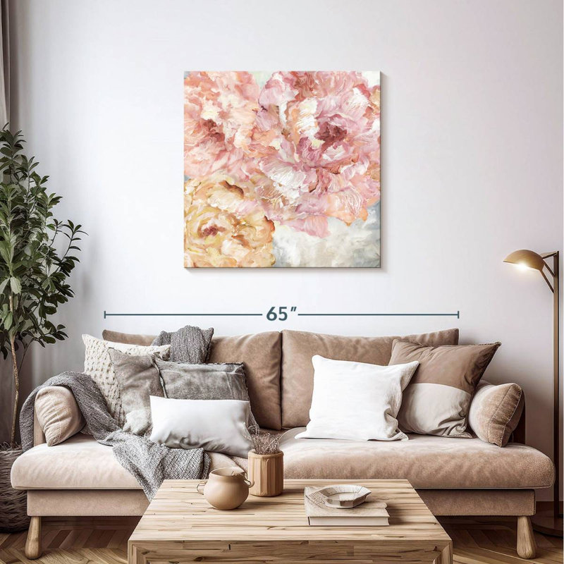Pivoines contemporaines Avery I, H 36 po x l 36 po