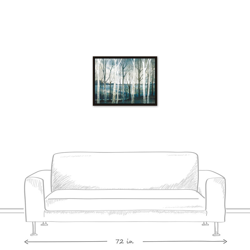 « Birch Tree Marsh », reproduction d'art sur toile, H 12 po x l 16 po x P 1,25 po, Encadré