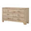 Commode 6 tiroirs Miquell, finition naturelle