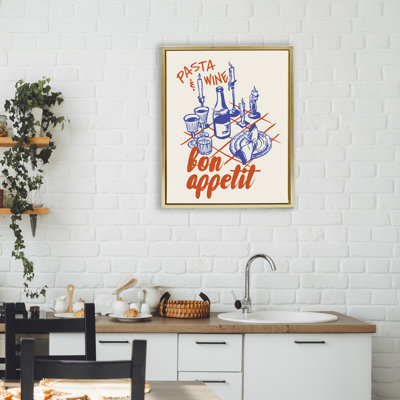 Cadre flottant Past Appetit Bon Appetit, design par The Prints Vibe