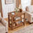 Solid Wood End Table with 3-Tier Storage-1041661061