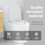 Siège de toilette vidaXL blanc 14,17 x 16,1 à 18,50 x 1,34 po en Duroplast-113220449