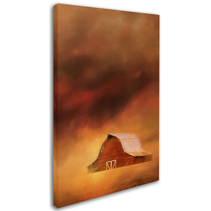 «Summer Storm At The Barn», impression sur toile tendue Vidur, H 32 po x l 22 po