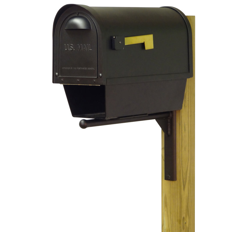 Classic Aluminum Post Mounted Post Box