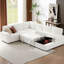 Très grand canapé pour appartement - Canapé-lit convertible en velours côtelé avec canapé-lit modulaire à assise profonde et rangement modulaire