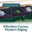 Bordure de paysage en métal 16,7 pi - paquet de 5 de bordure de jardin en acier 42 po x 7 po pour l'aménagement paysager - Vert-57249010