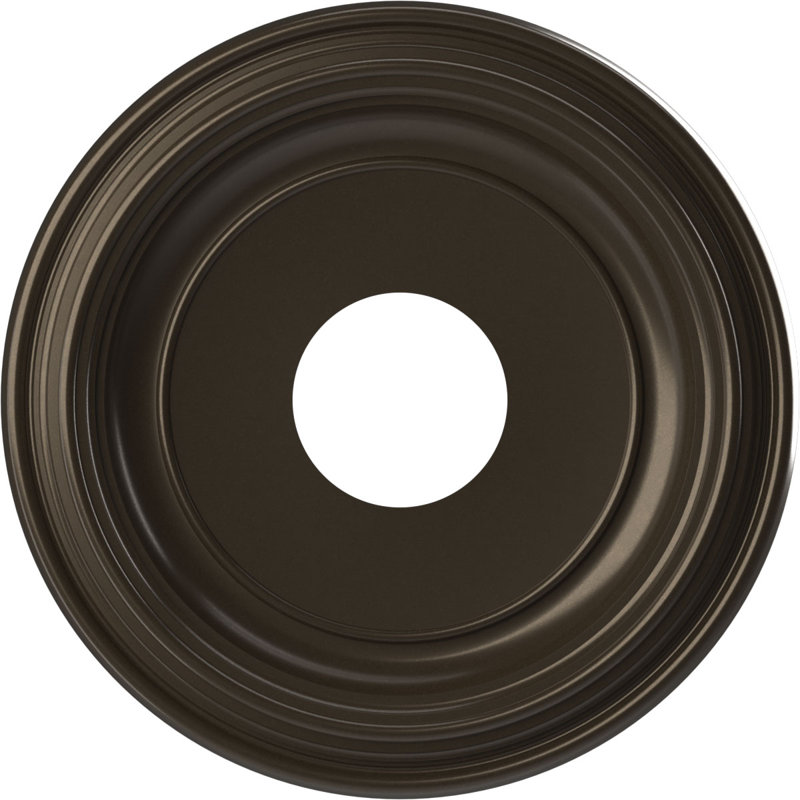 Traditional Traditional Thermoformed PVC Ceiling Medallion, Metallic Dark Bronze, 13" H x 13" W x 1.25" D