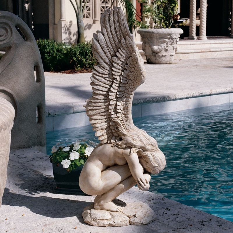 Weather Resistant UV Resistant Polyresin Garden Statue, 77.47cm H x 20.32cm W x 27.94cm D