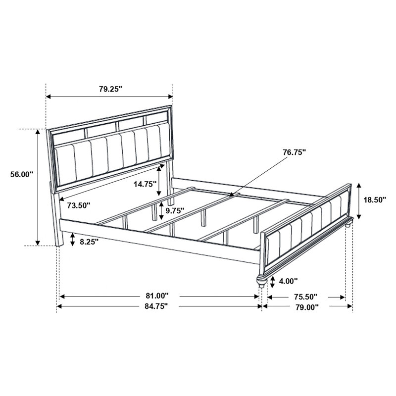 Kilwin 5-piece Eastern King Bedroom Set White, White, King, 5 Pcs: Dresser; Mirror; Bed; Nightstand; Chest