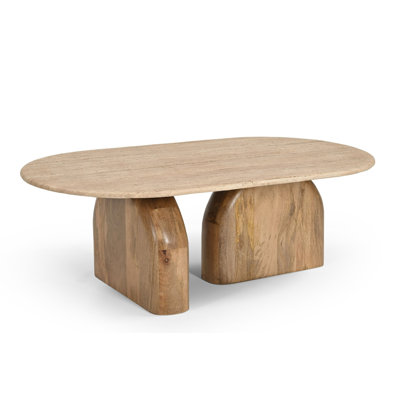 Table basse Pickensville - Modern Travertine