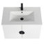 Meuble-lavabo moderne avec portes circulaires cannelées de 30 po de largeur Pell Pixell-86356610