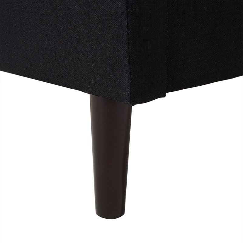 Colmar Upholstered Bed, European Kingsize (160 x 200cm), Black
