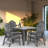 The Outdoor Courtyard Dining Set Includes A Square Table And 4 Beautifully Designed Dining Chairs With Armrests. It Fully Embodies Noble Taste And Attention To Guests, Making It An Ideal Choice For Hosting Guests At Home.-1949657306