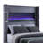 Upholstered Eastern King Flame Visualizer Bed-1178797883-1178797876