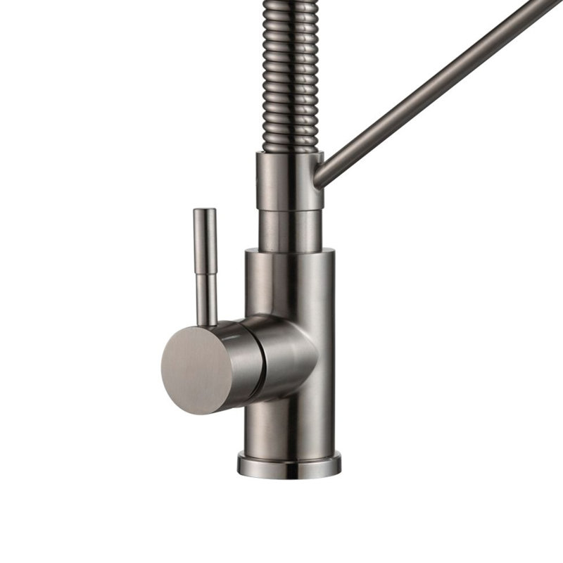 AA Warehousing Pull Out Kitchen Faucet, Satin Nickel
