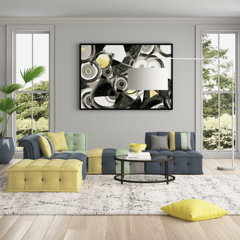 Upholstered L-Shaped Sectional Reversible