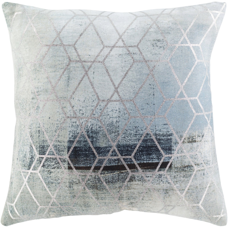 Geometric Throw Pillow, 18" x 18", Down Fill