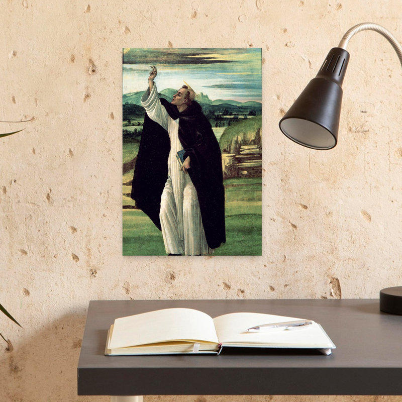 Saint Dominique, vers 1498-1505 - Estampe d'art mural contemporain abstraite, H 18 po x l 12 po