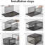Paquet de 12 boîtes de rangement pour chaussures empilables transparentes avec porte magnétique, organisateur de chaussures en plastique robuste et épais pour espadrilles et chaussures