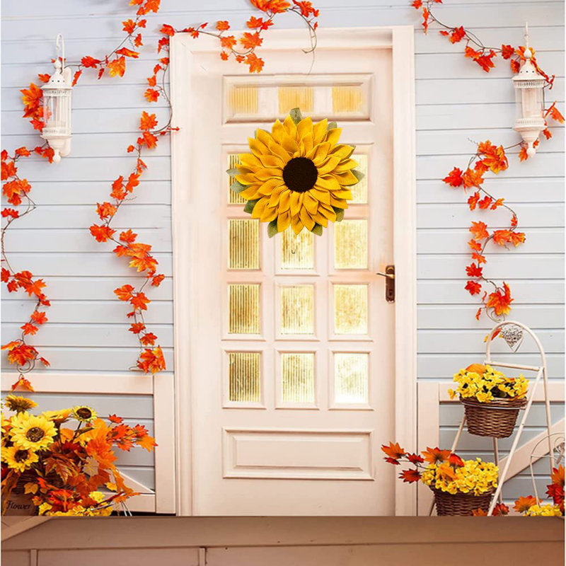 Jaxdon Faux Burlap 22'' Wreath