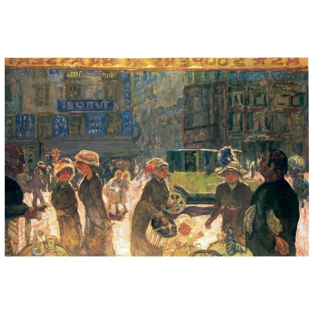 Gerahmtes Leinwandbild Place Clichy (1912) von Pierre Bonnard