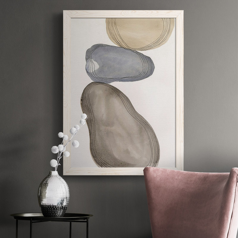 Throop River Rocks Contour II - reproduction de photo sur toile, Blanc, H 37,5 po x l 27,5 po x P 1 po