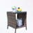 Square shape Coffee Table with tempered glass and shelf
