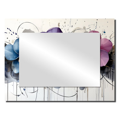 Watercolor Plumeria Petals Of The Season I - Floral Mirror Wall Decor - Printed On Metal