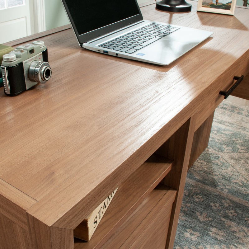 Bobby-Ray L-Shape Desk, Saddle Walnut