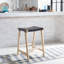 Tabouret de bar et de comptoir en cuir véritable Kellan-992258860-992258861