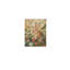 Toile de fond en bois massif brun avec motif de lapin de Pâques rétro, 24 x 16 po, décoration intérieure