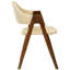 Chaise de salle à manger rembourrée en polyester avec dossier courbé et pieds inclinés, collection Cedarburg