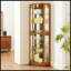 Vitrine de coin à 6 tablettes avec lumières-530841190