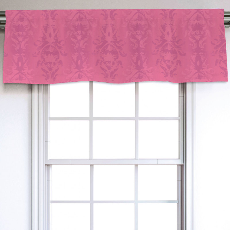 Sateen Damask Ruffled Window Valance