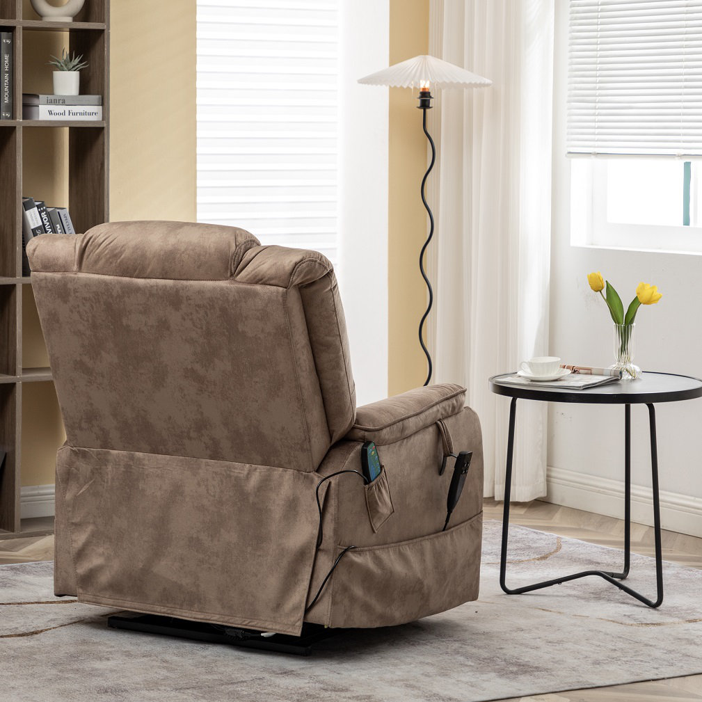 Inbox Zero Upholstered Heated Massage Chair & Reviews