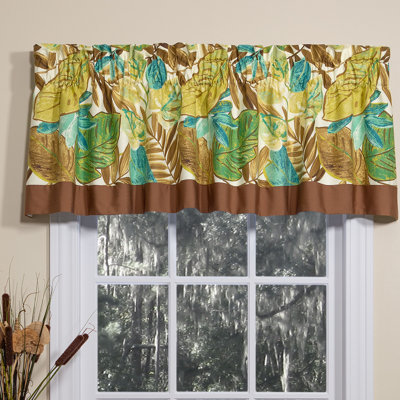 Brunswick Tropical Cotton Floral Straight Valance with Band