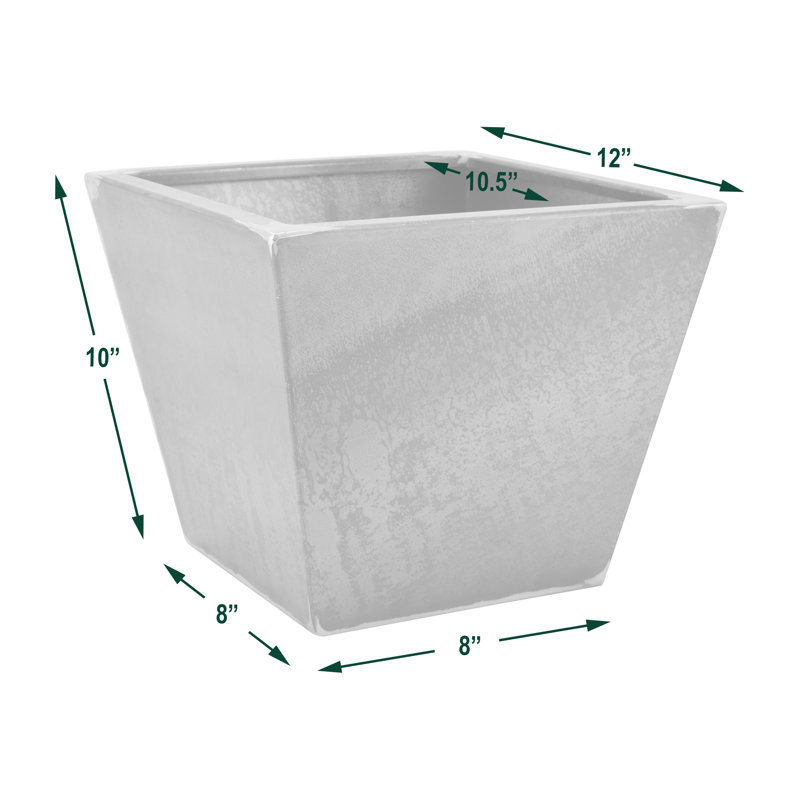 Robynn Metal Pot Planter, 10" H x 12" W x 12" D