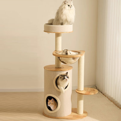 4 Tiers Cat Tree with Condons,Perch,Scratching Posts
