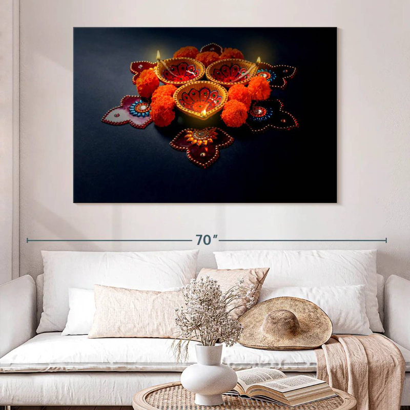 Adella Bejeweled Diwali Lamps, 20" H x 30" W