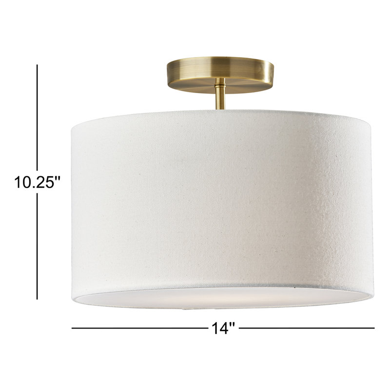 Plafonnier semi-encastré en tissu Finley