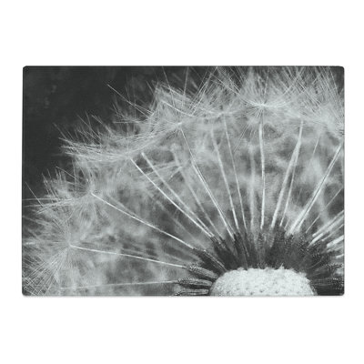 Tempered Glass Dandelion Seed Sketch Chopping Board