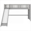 Structure de lit mezzanine simple avec glissière et échelle-1911077328