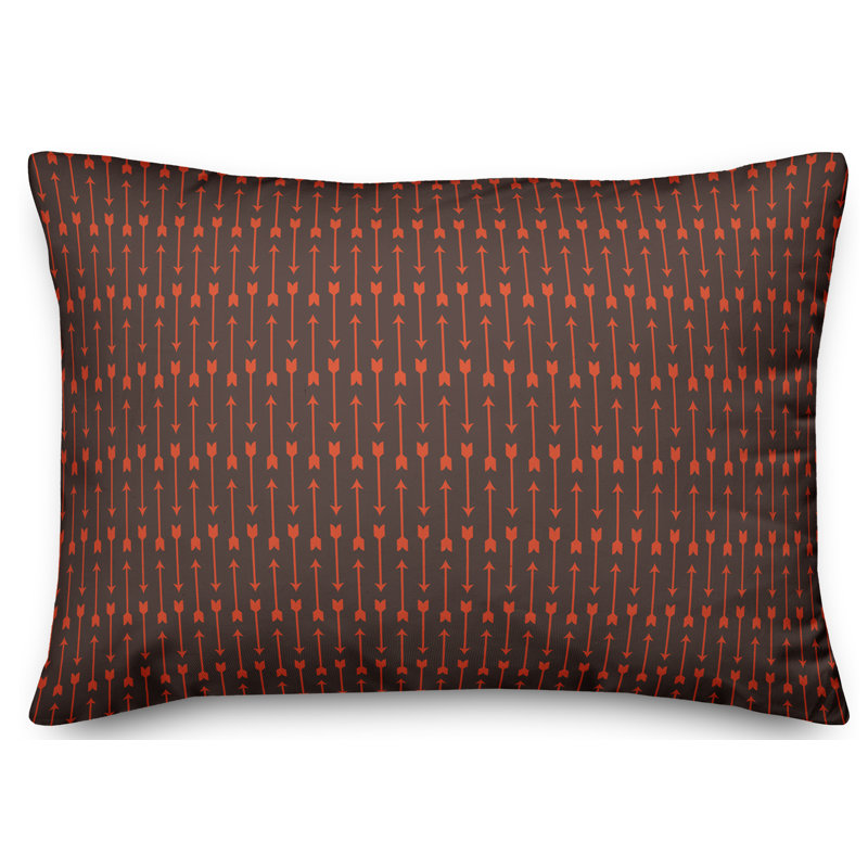 Coussin lombaire Arrows, Rouge/brun