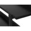 Console décorative pour, noir - 3 avec plateau de table rectangulaire et tablette de rangement, table de salon moderne étroite, métal stratifié, 2 tablettes