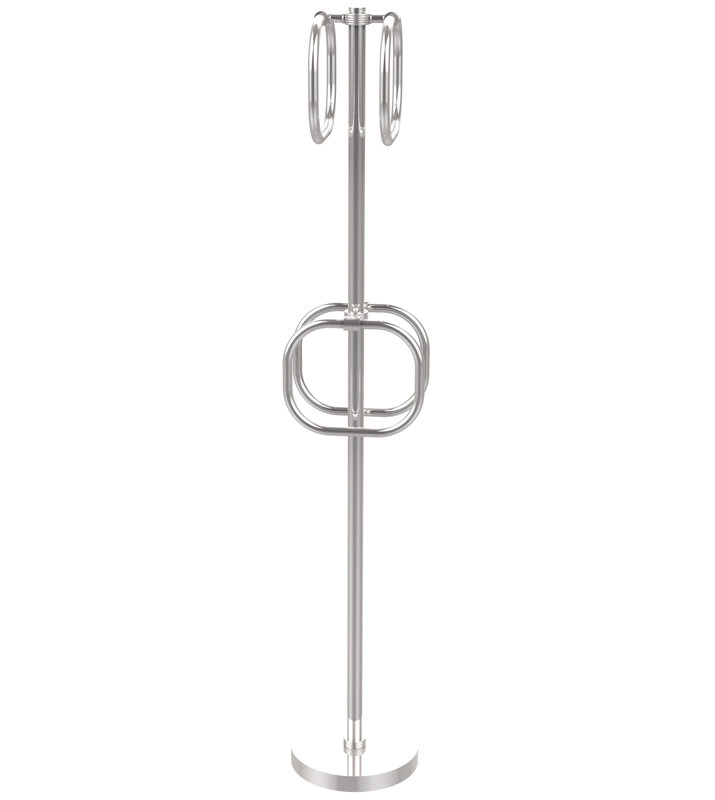 Porte-serviettes sur pied 4 groovy integrated, Chrome poli