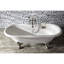 Baignoire sur pattes ovale à double extrémité en fonte 72 pouces Kingston Eden-38133022