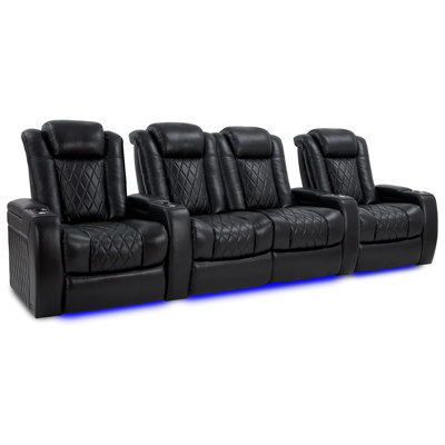 Tuscany Upholstered Home Theater Seating with Cup Holder